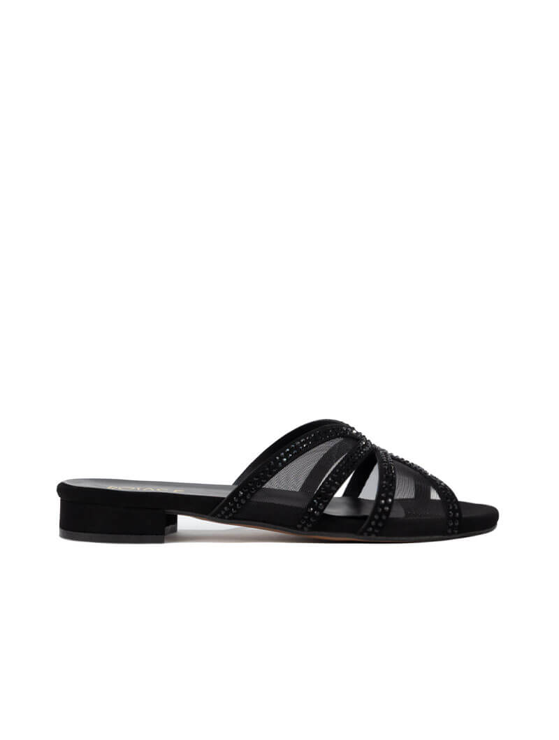 Mules à bride strassée